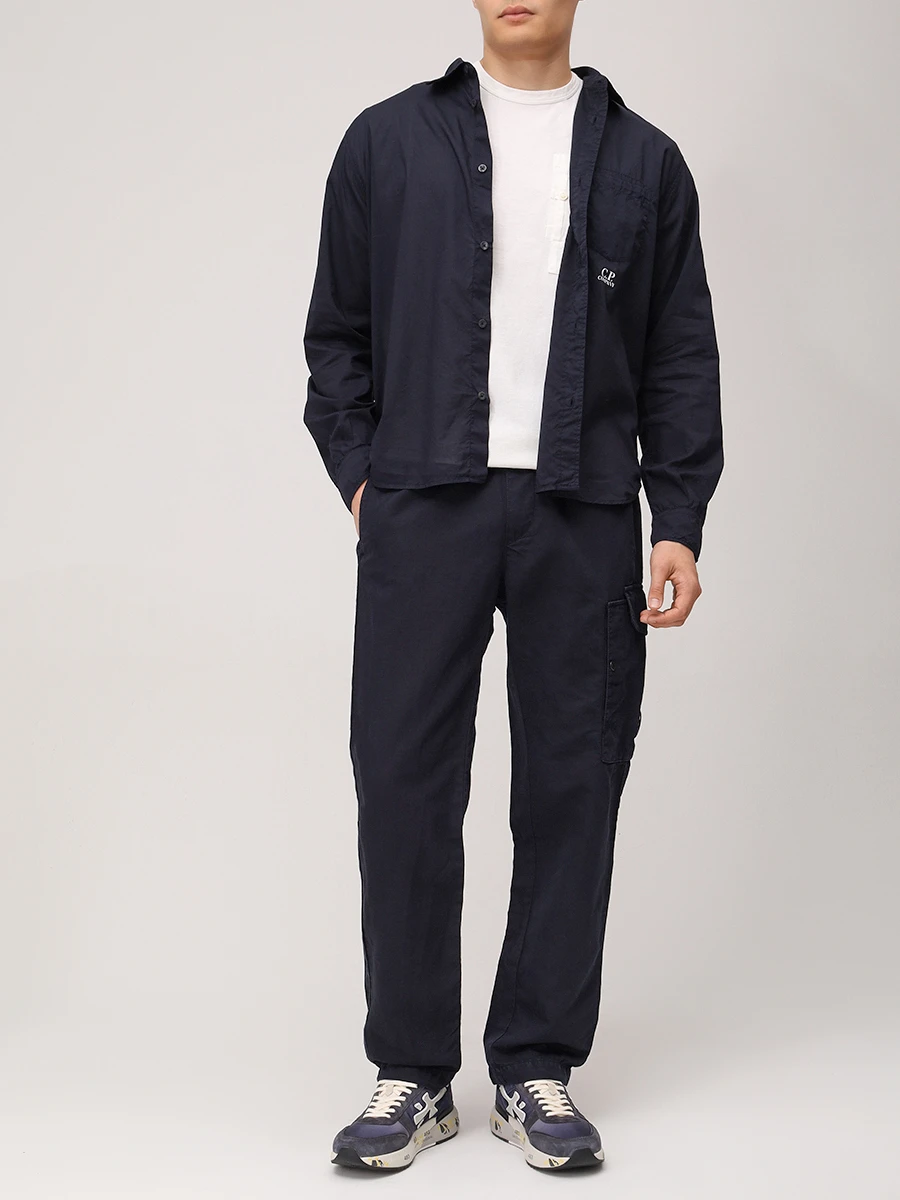 Рубашка Regular Fit хлопковая CP COMPANY 18CMSH248A-110349G 888 Синий  Фото 2