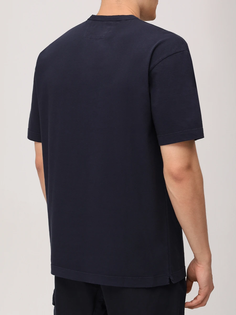 Футболка хлопковая CP COMPANY 18CMTS179A-005697G/888 Синий  Фото 3