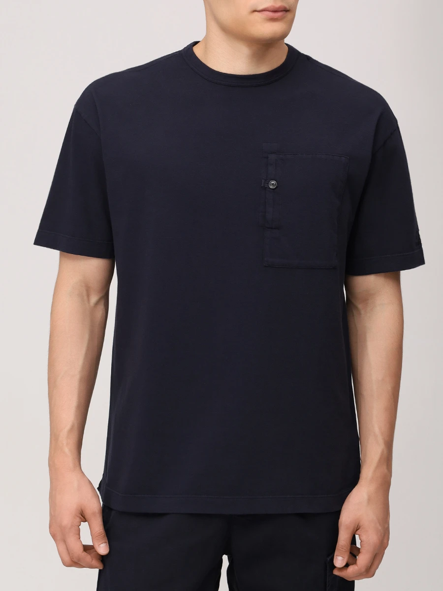 Футболка хлопковая CP COMPANY 18CMTS179A-005697G/888 Синий  Фото 4