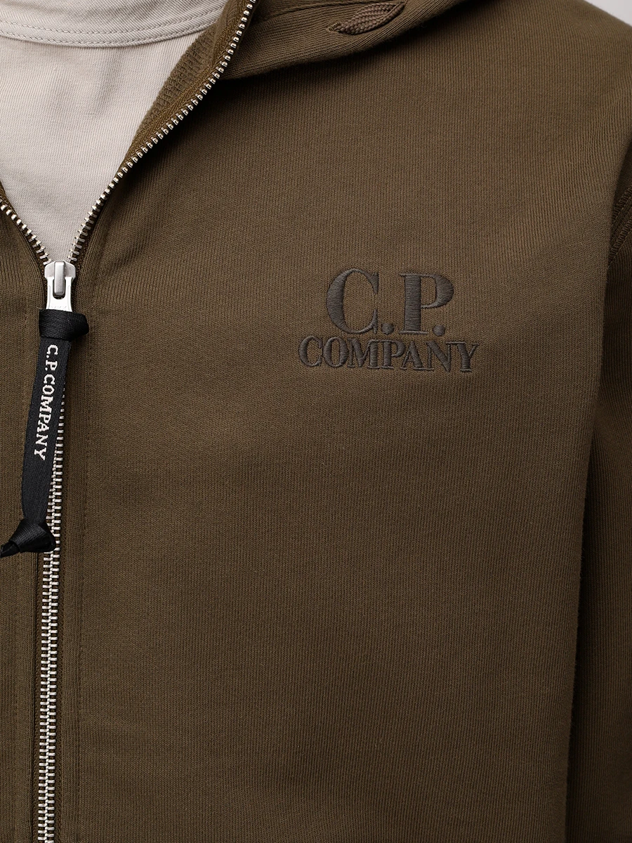 Олимпийка хлопковая CP COMPANY 18CMSS044A-005086W/683 Зеленый  Фото 5