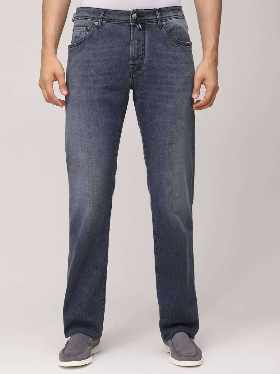 Джинсы Regular Fit хлопковые JACOB COHEN JUM_QE005 030 S4126 V1 600D Серый  Фото 4