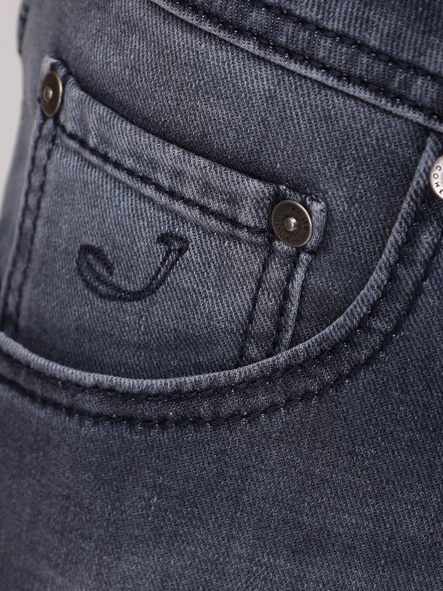 Джинсы Regular Fit хлопковые JACOB COHEN JUM_QE005 030 S4126 V1 600D Серый  Фото 6