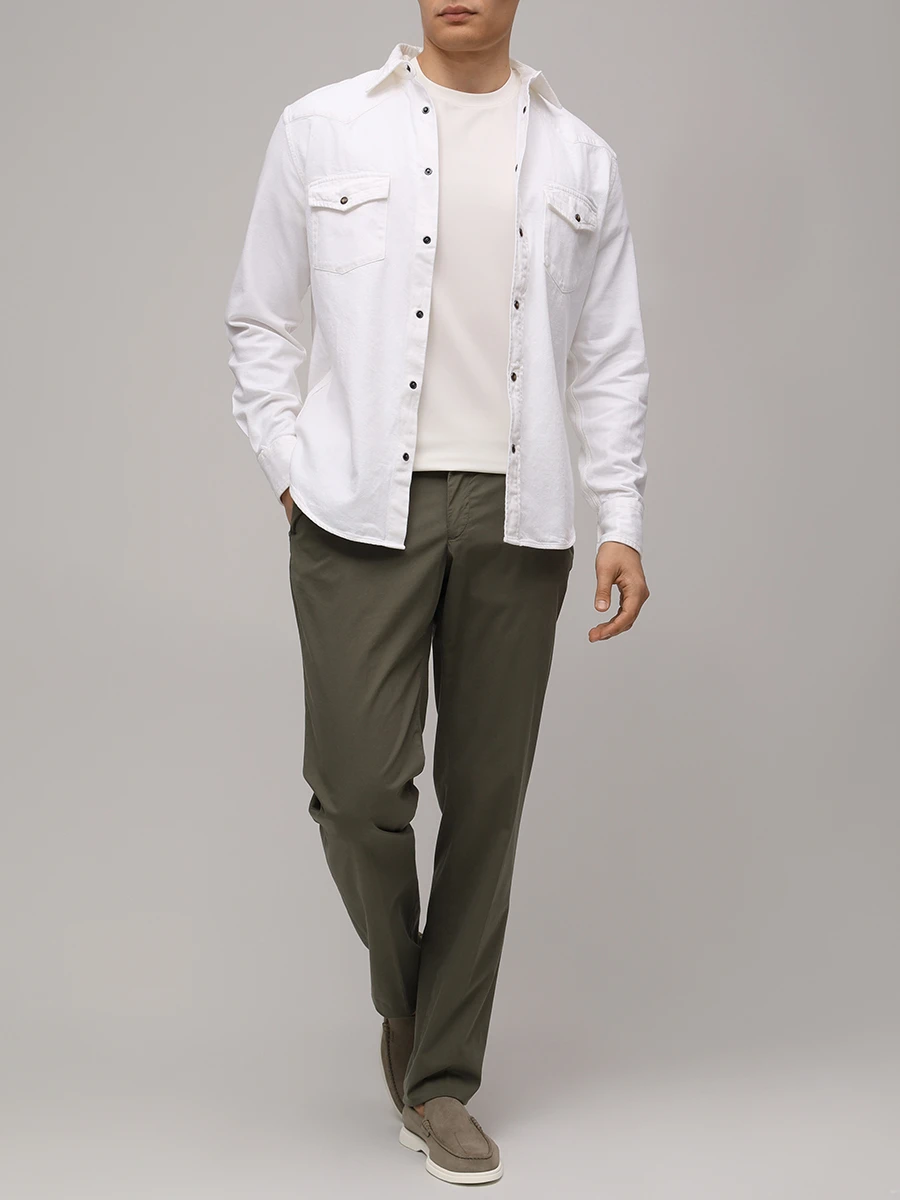 Рубашка Regular Fit хлопковая JACOB COHEN JUM_C0002 017 T752A TR A00 Белый  Фото 2