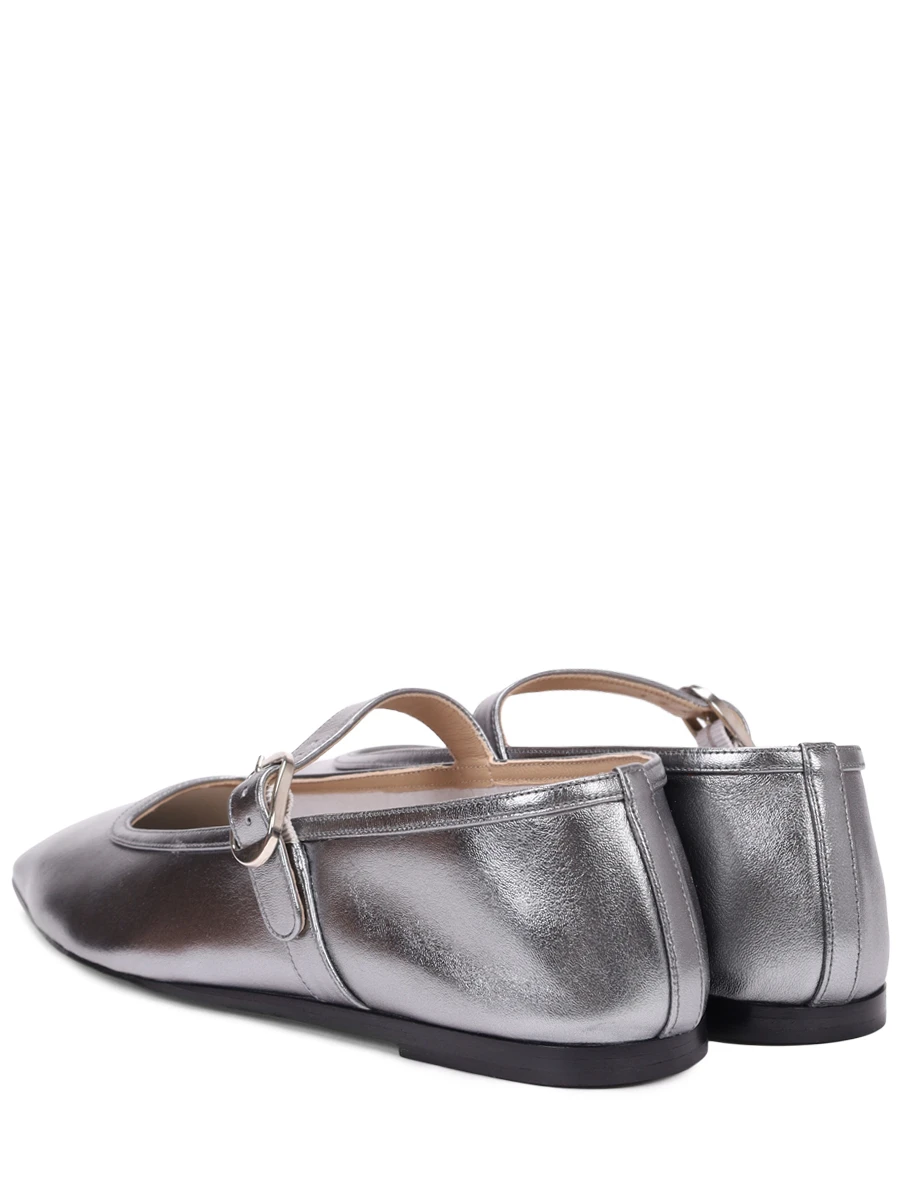 Балетки кожаные LE MONDE BÉRYL BMJ-LEA-SIL Серебряный  Фото 4