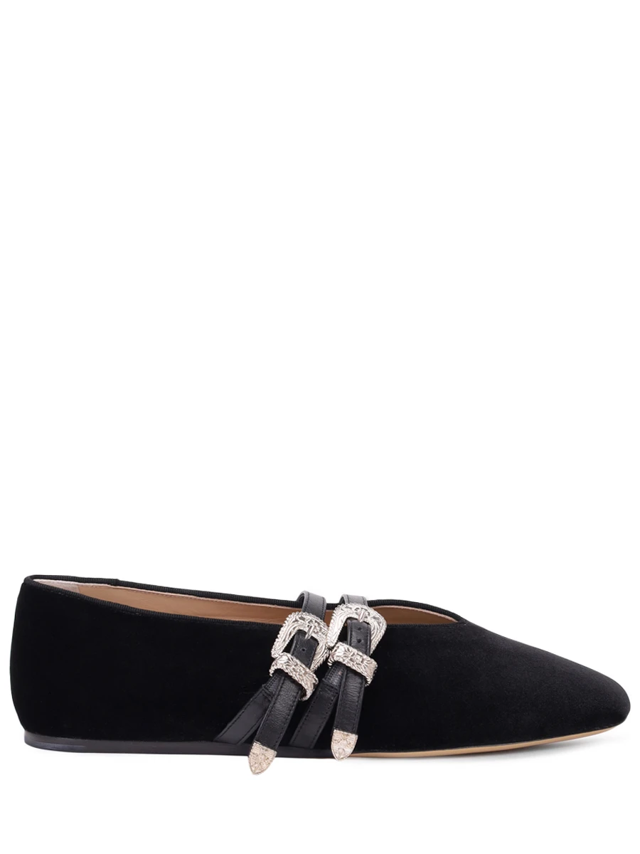 Балетки замшевые LE MONDE BÉRYL CLA-VEL-BLA Черный 