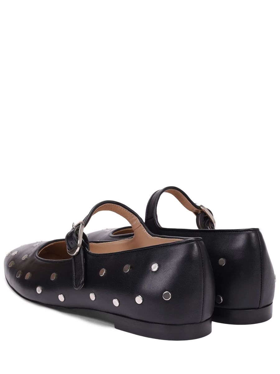 Балетки кожаные LE MONDE BÉRYL MRJ-STD-BLA Черный  Фото 4