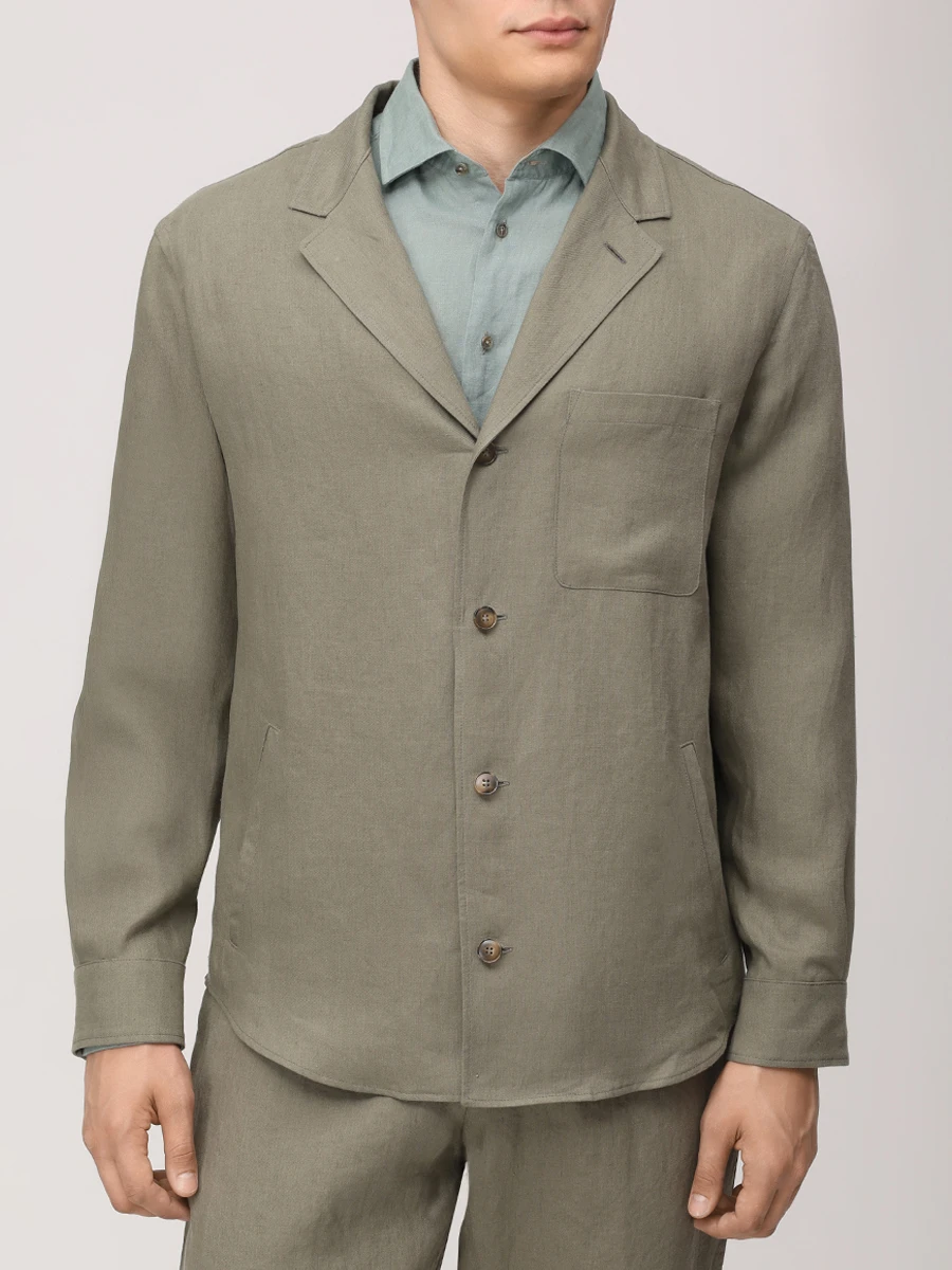 Костюм льняной CANALI 31015/V7003 AE05539 801/R Зеленый  Фото 4
