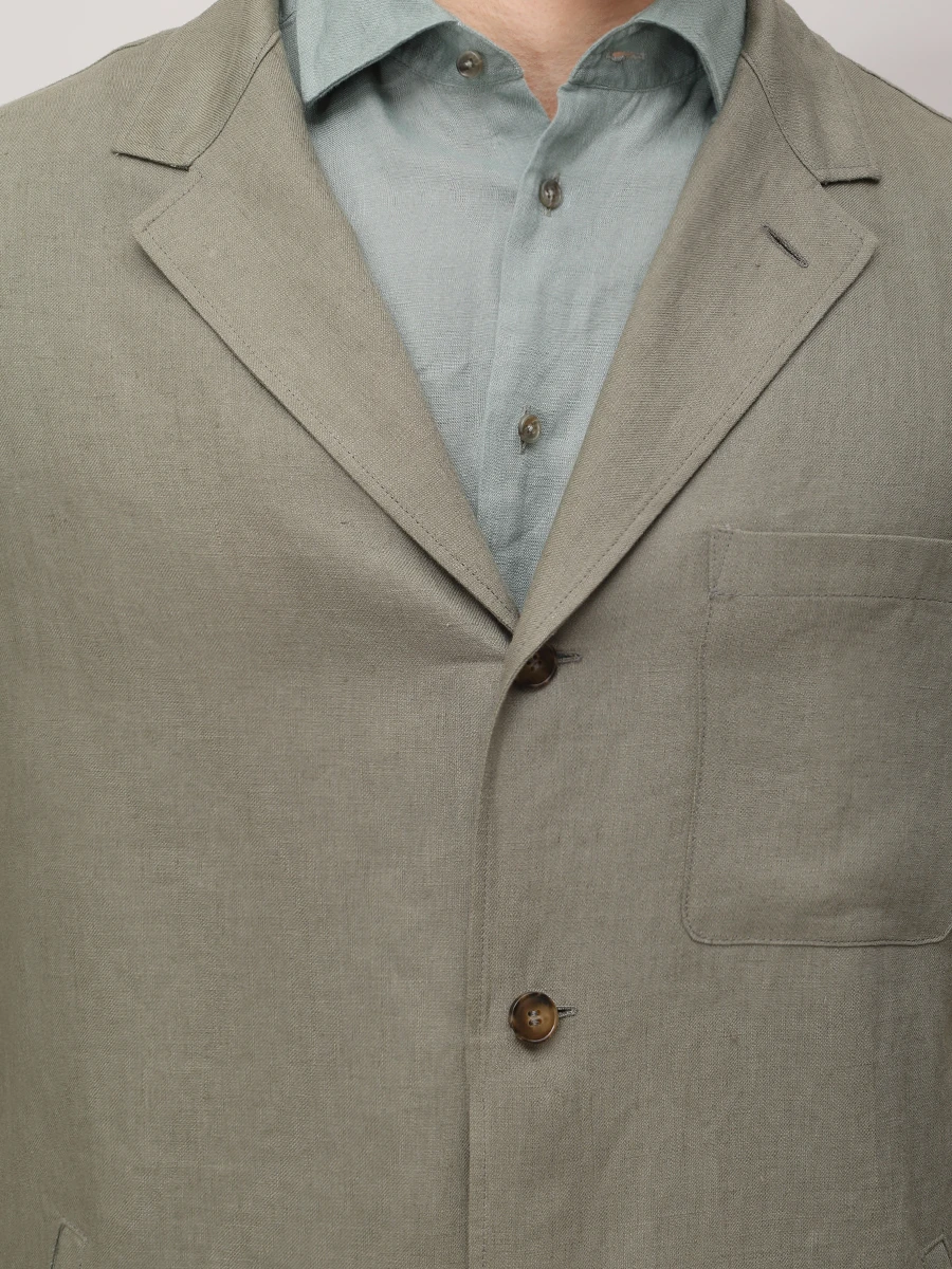 Костюм льняной CANALI 31015/V7003 AE05539 801/R Зеленый  Фото 5