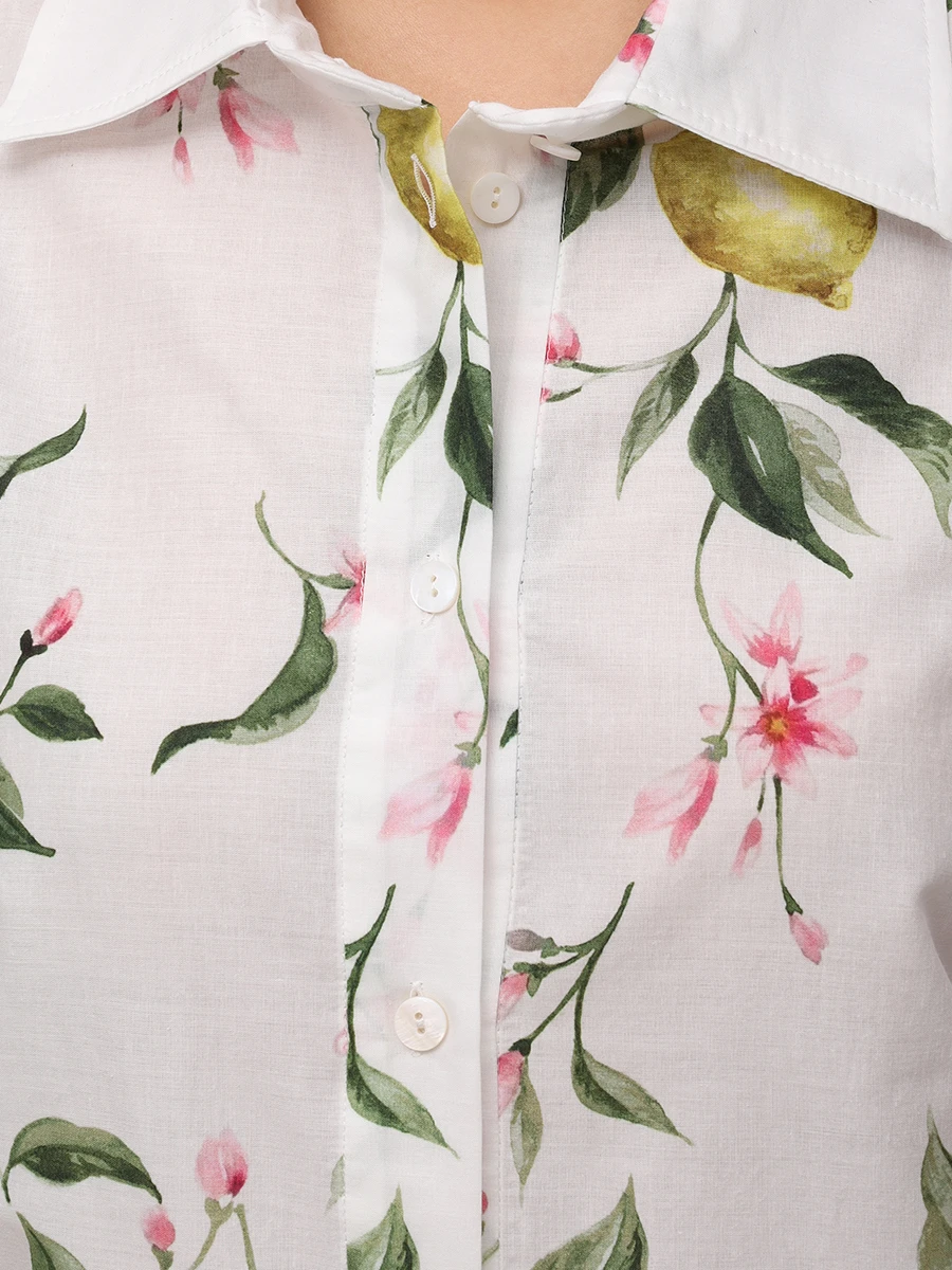 Рубашка хлопковая LAVI BS6WD032 TES0895 Принт  Фото 5