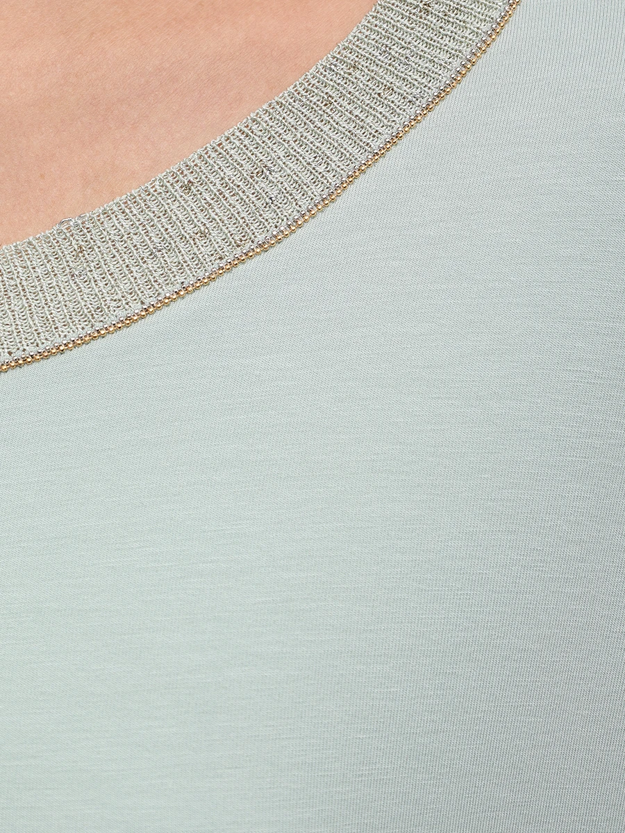 Футболка из вискозы LE TRICOT PERUGIA 66943 7660 Мятный  Фото 6