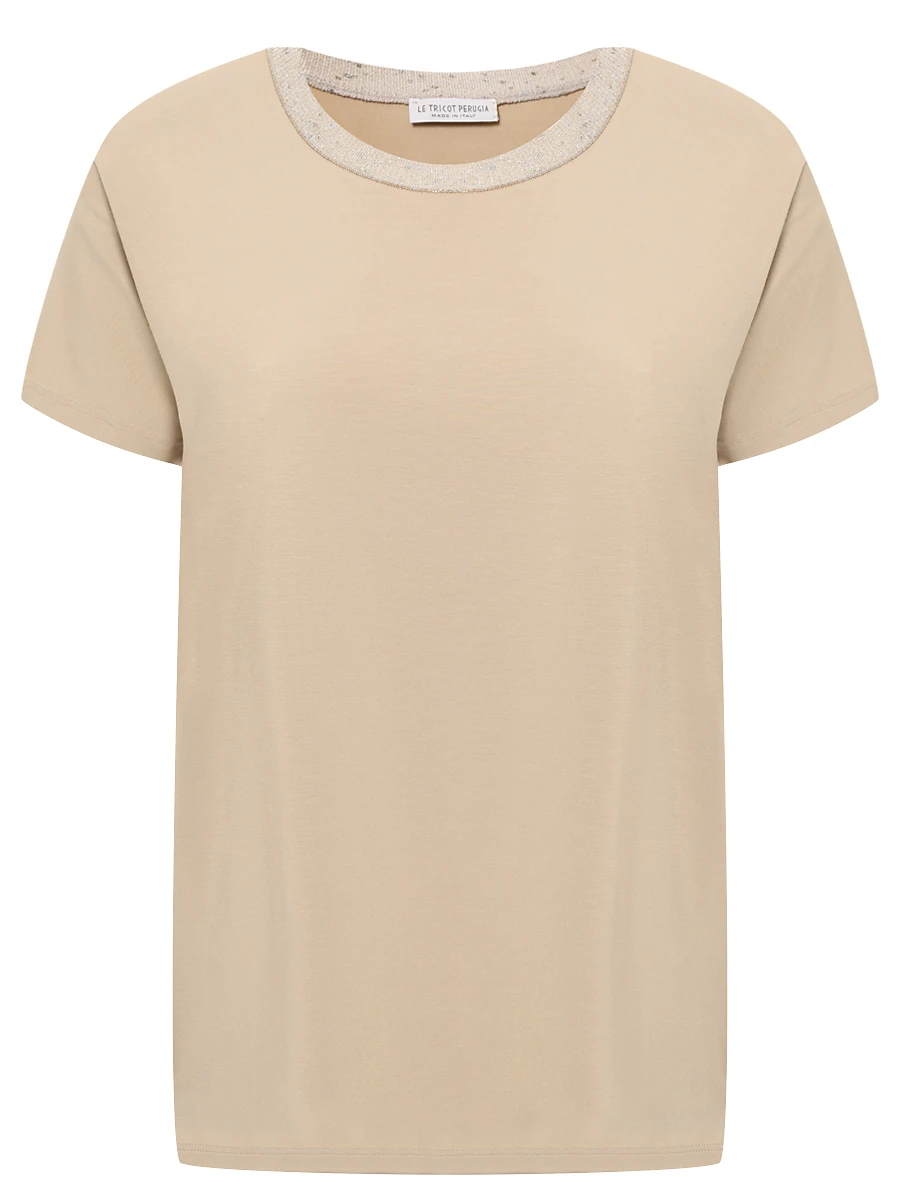 Футболка из вискозы LE TRICOT PERUGIA 66943 7548 Бежевый 