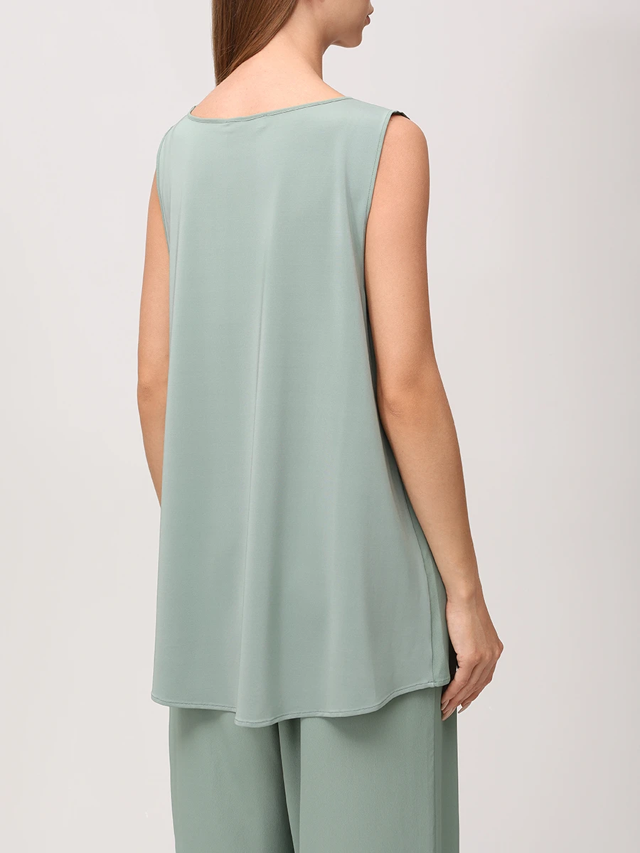 Топ из вискозы LE TRICOT PERUGIA 66979 4336 Зеленый  Фото 3