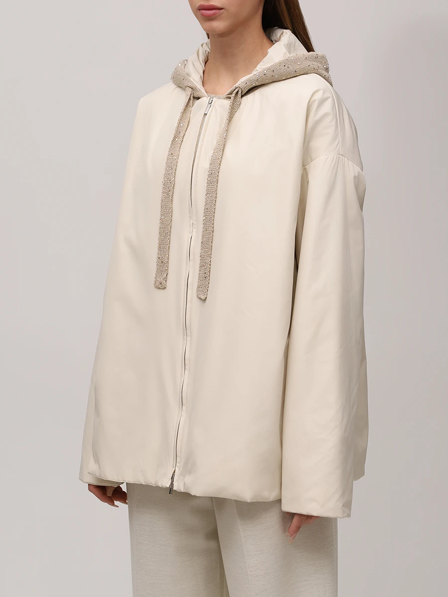 Куртка однотонная LE TRICOT PERUGIA 66007 7554 Бежевый  Фото 4