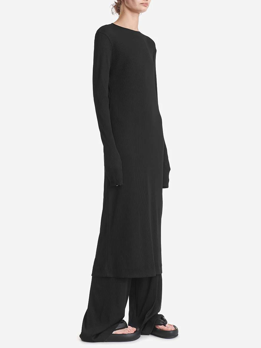 

Платье однотонное, Черный, DRER0124A144