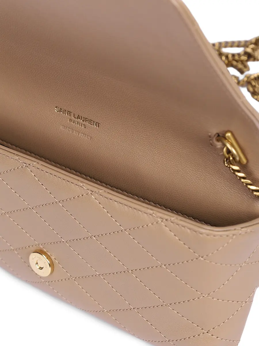 Сумка кожаная Gaby SAINT LAURENT 7540511-EL07-2646 Бежевый  Фото 4