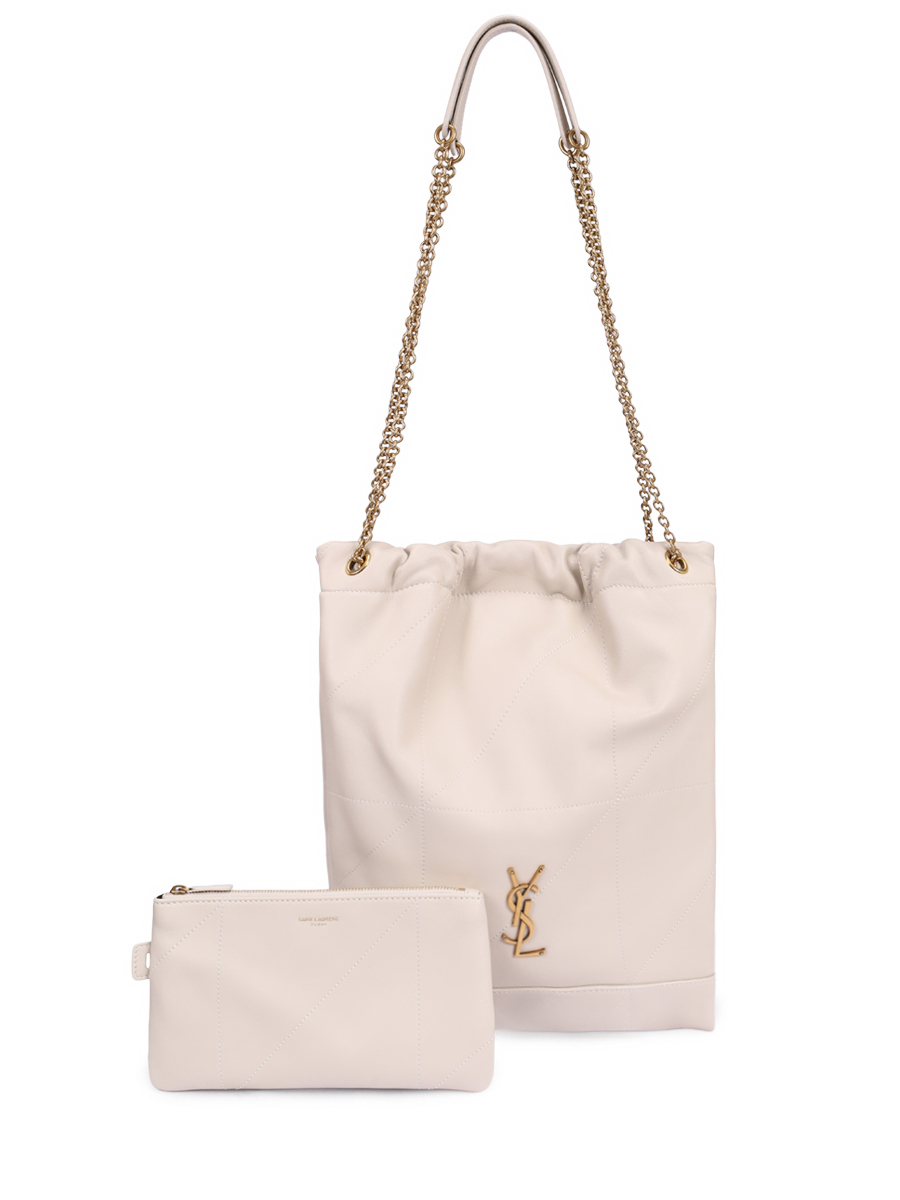 Сумка кожаная Jamie SAINT LAURENT 781666-AAB32-9207 Кремовый  Фото 3