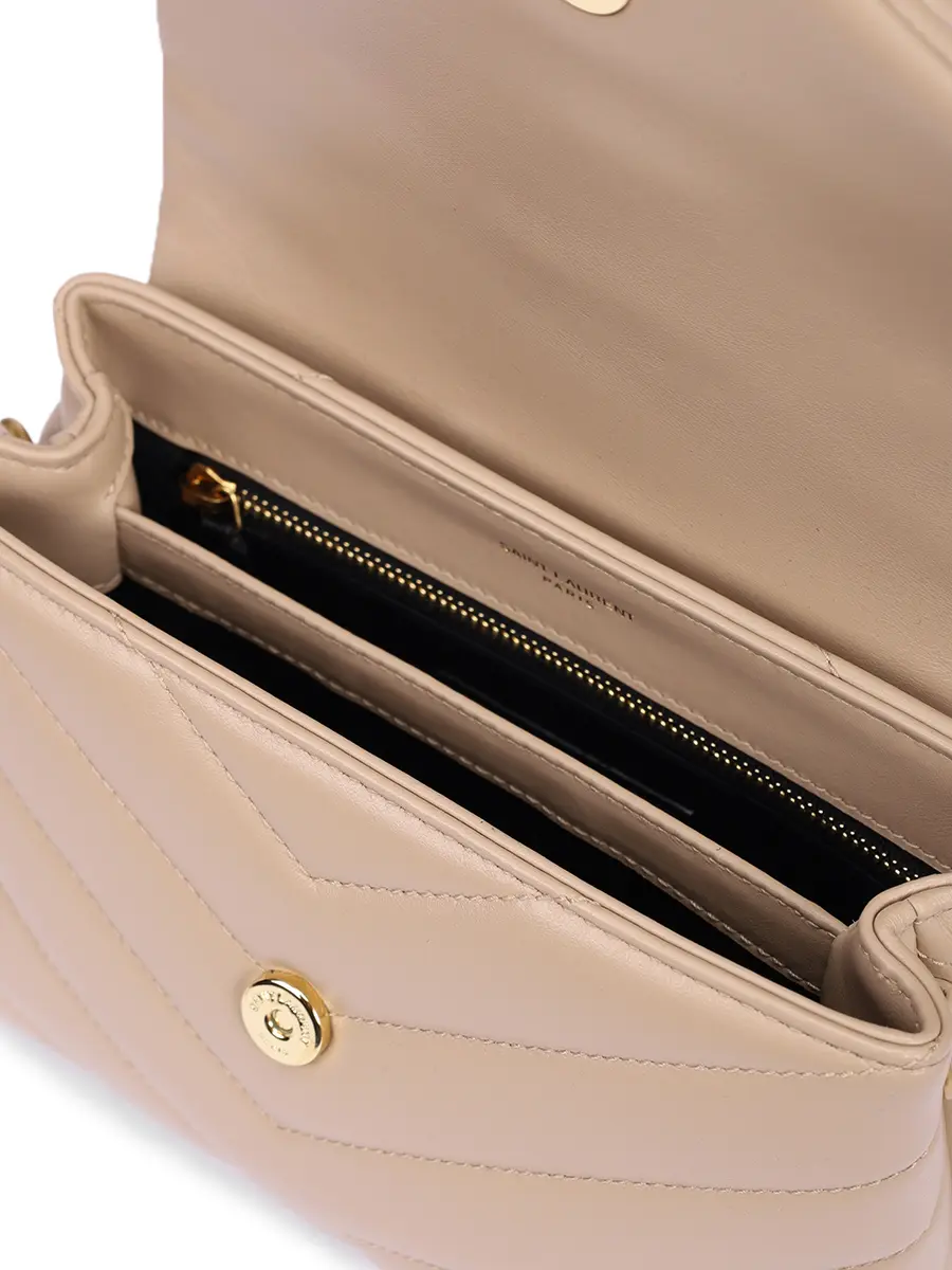 Сумка кожаная Loulou SAINT LAURENT 678401-DV707-2721 Бежевый  Фото 4