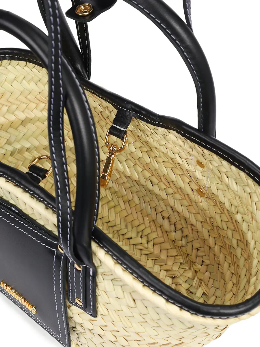 Сумка плетеная Le Petit Panier Soleil JACQUEMUS 223BA0443060 990 Бежевый  Фото 4