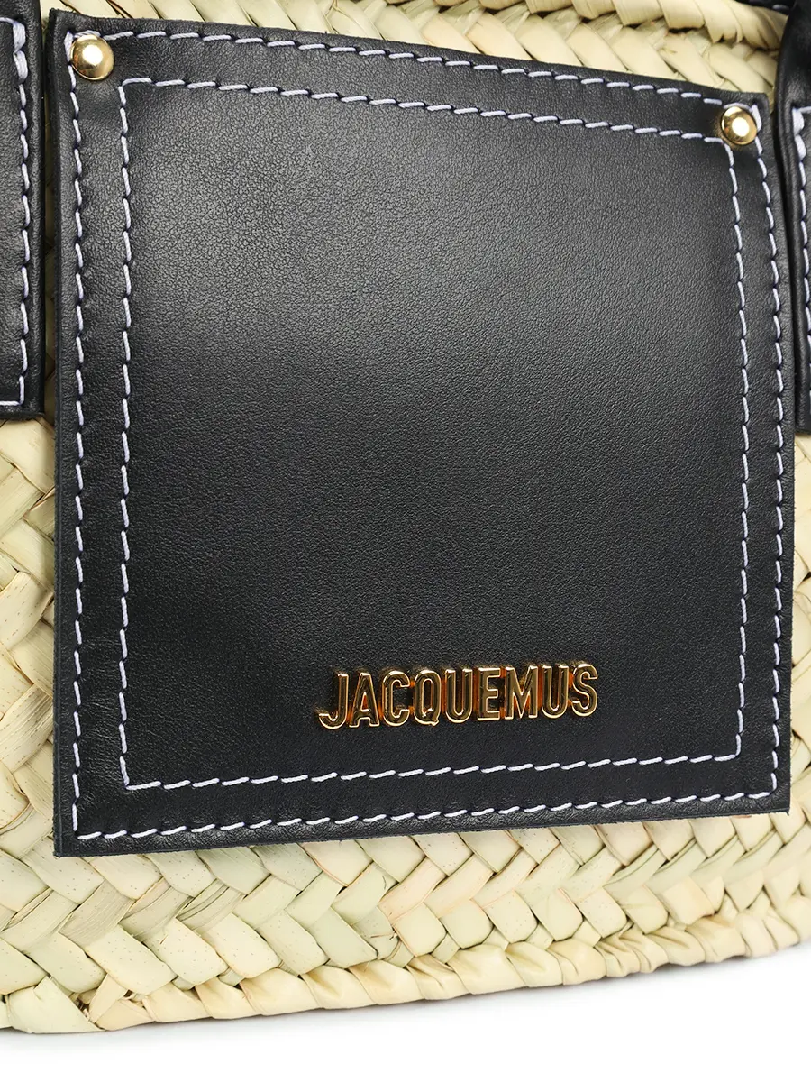 Сумка плетеная Le Petit Panier Soleil JACQUEMUS 223BA0443060 990 Бежевый  Фото 5