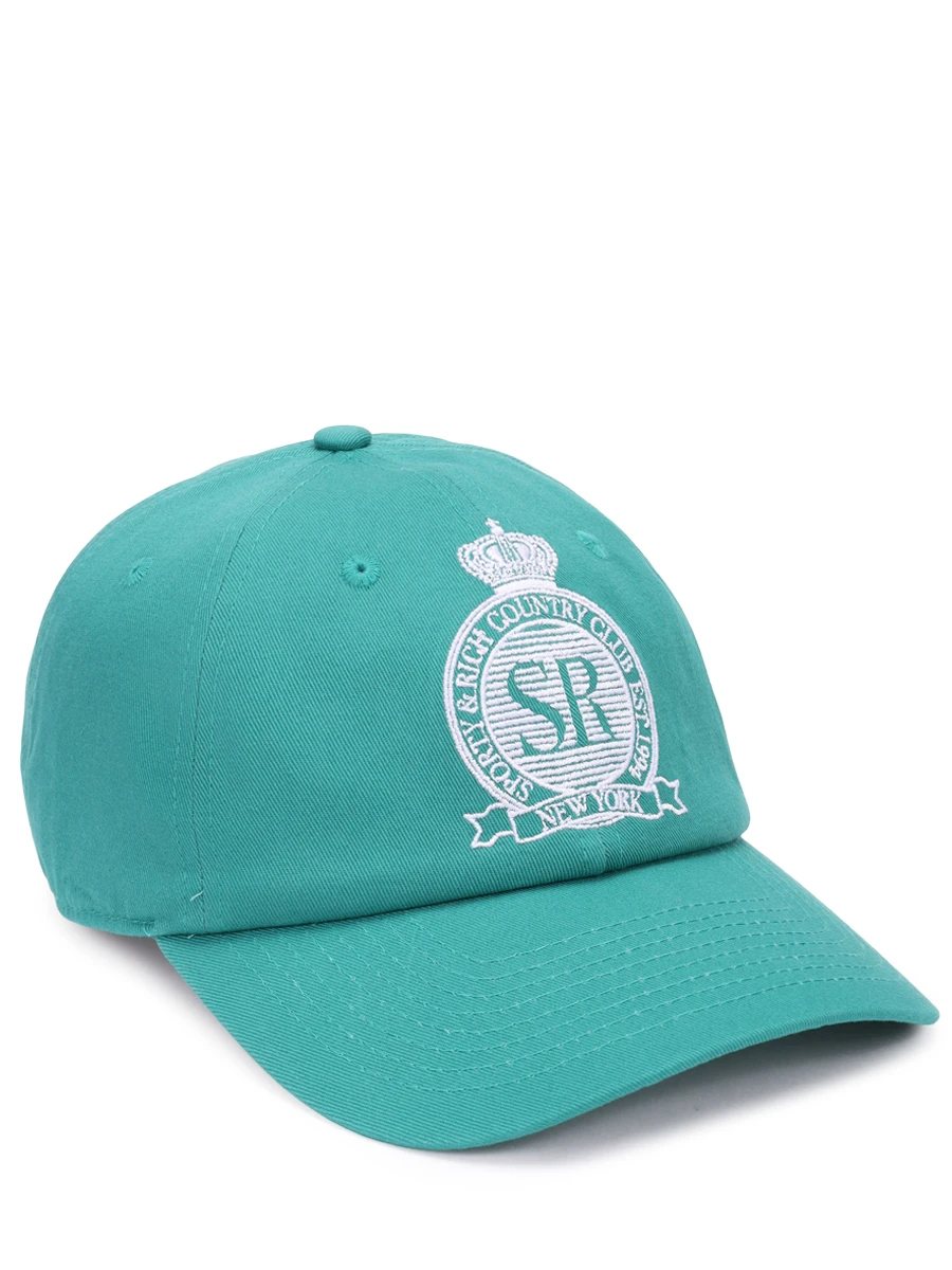 Бейсболка хлопковая SPORTY & RICH AC040620219GR37/3763 Зеленый 
