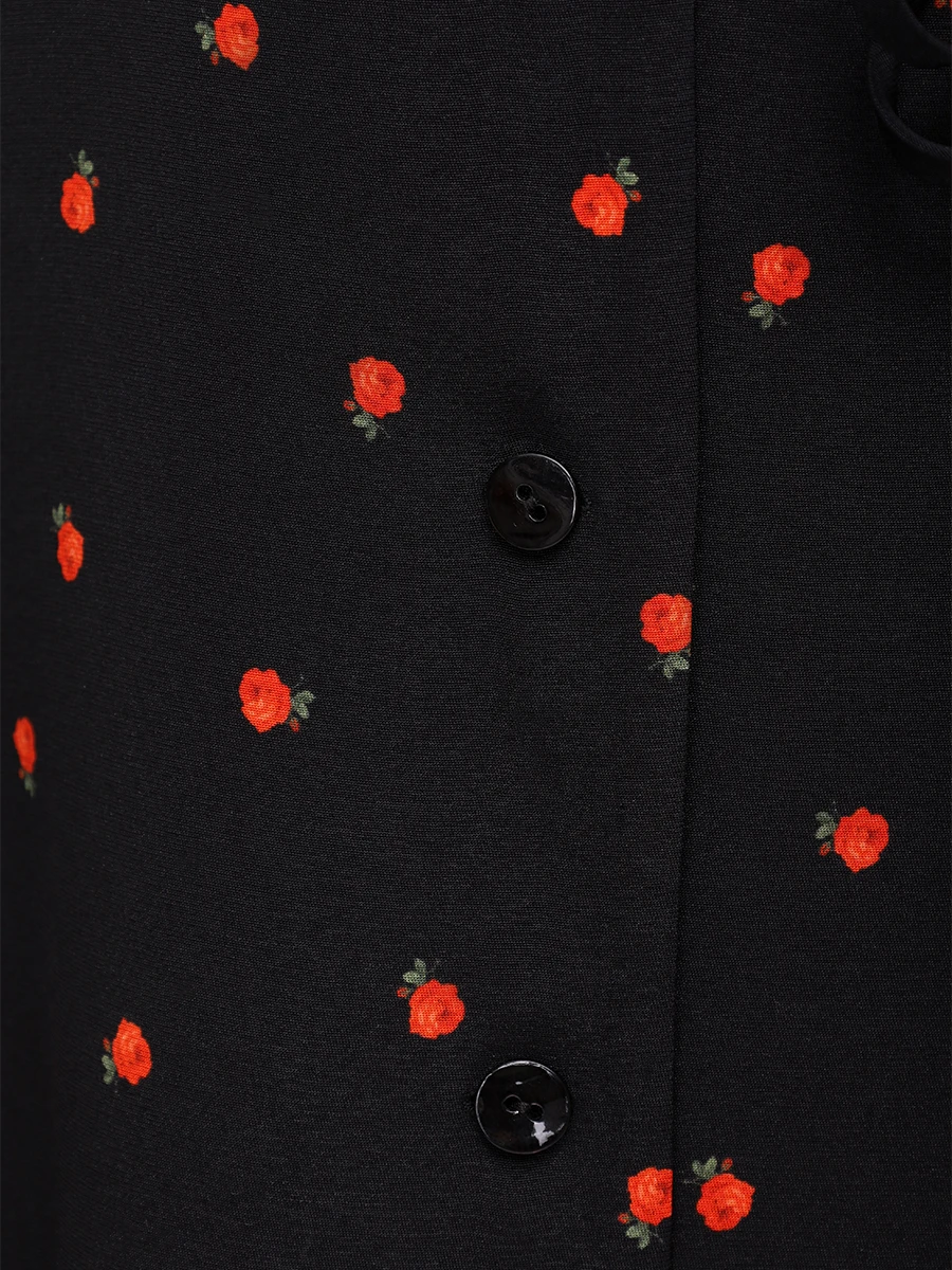 Платье из шелка и вискозы SASHAVERSE D051/CH/5202R.906/SS25 Цветочный принт  Фото 6