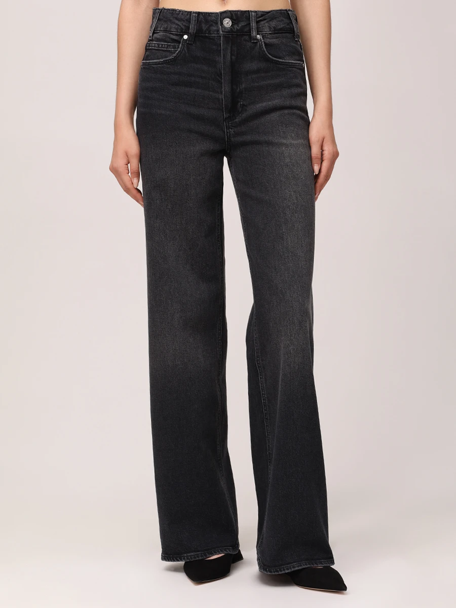 Джинсы хлопковые PAIGE 8740B80-5502 Черный  Фото 4