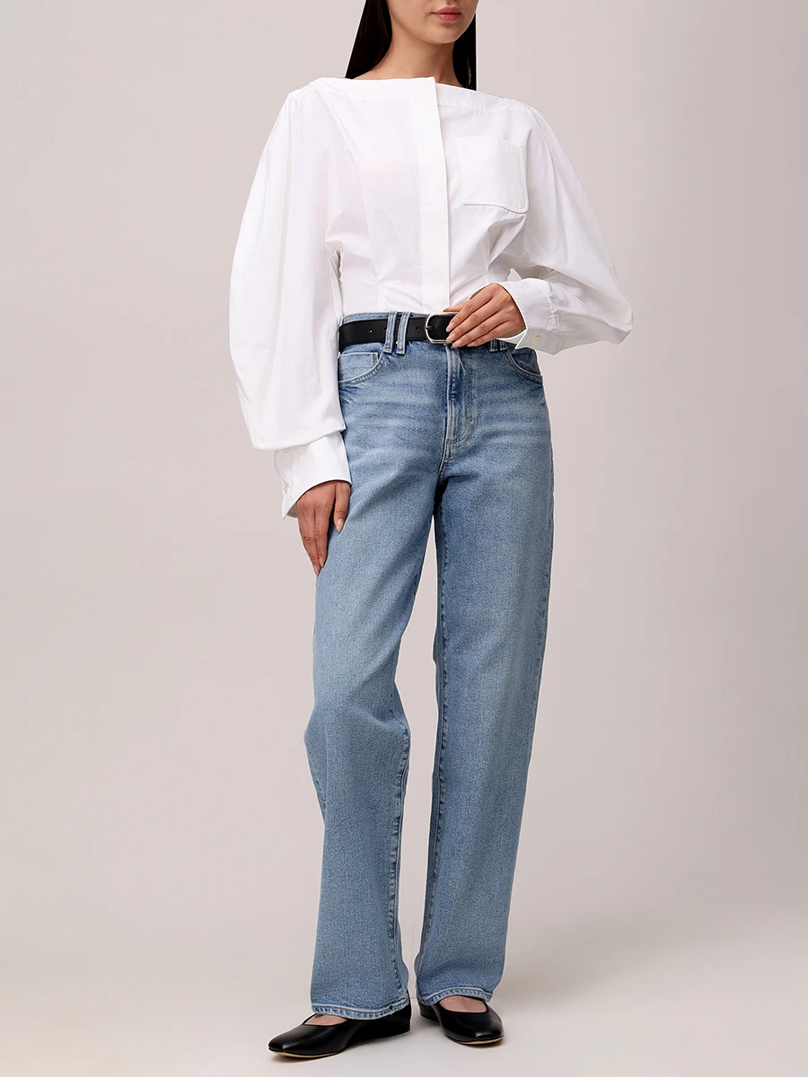 Джинсы хлопковые PAIGE 3245L53-238 Голубой  Фото 2