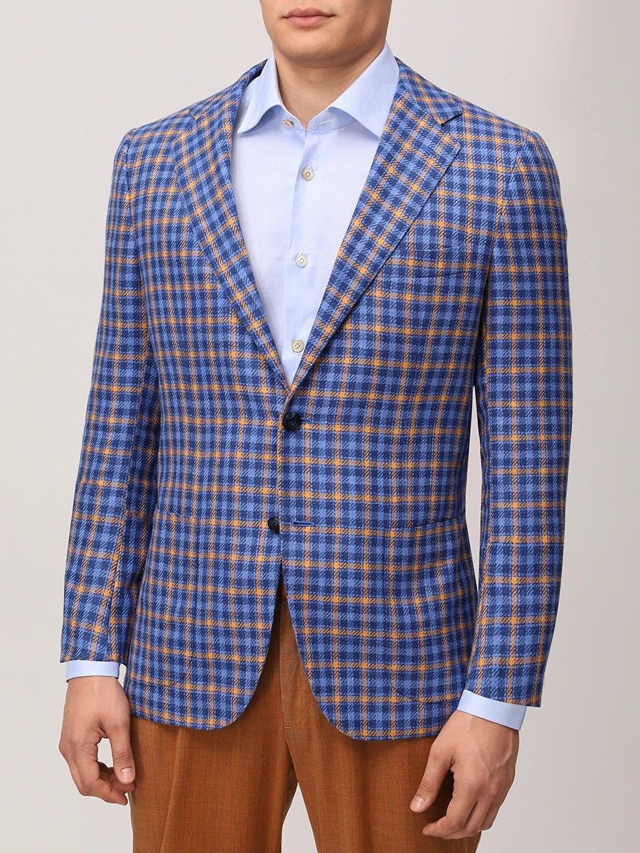 Пиджак в клетку KITON UG81K0610E65000 Клетка  Фото 4