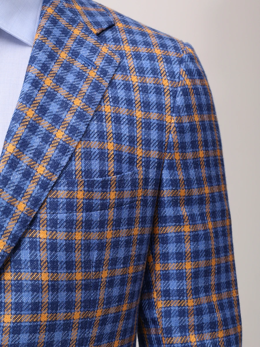Пиджак в клетку KITON UG81K0610E65000 Клетка  Фото 5