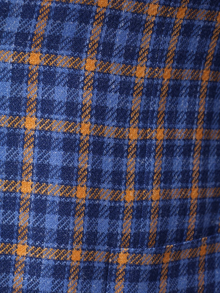 Пиджак в клетку KITON UG81K0610E65001 Синий  Фото 6