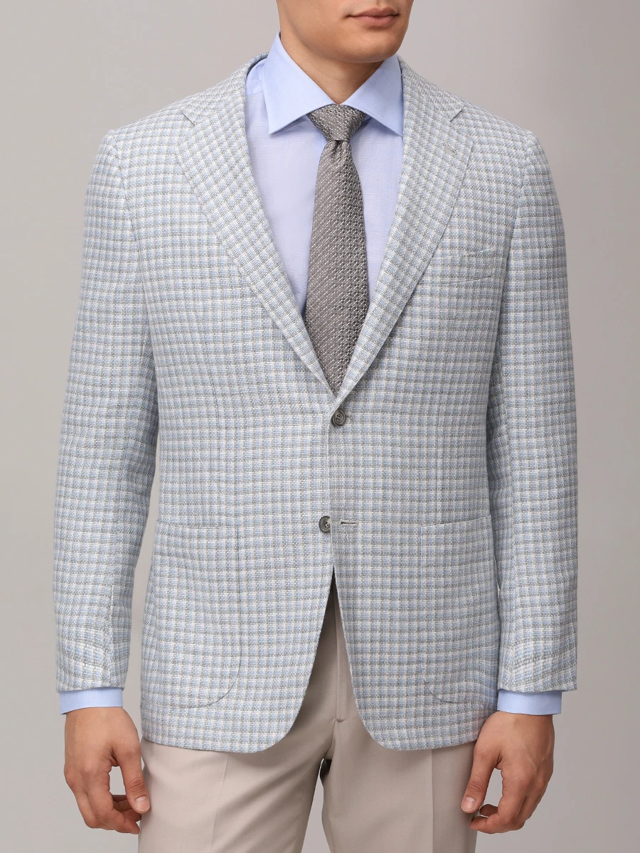 Пиджак в клетку KITON UG81K0610E50001 Клетка  Фото 3