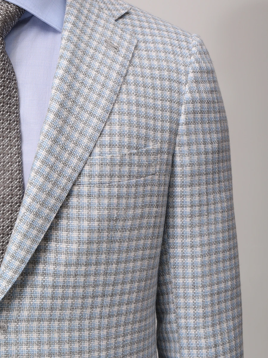 Пиджак в клетку KITON UG81K0610E50001 Клетка  Фото 4