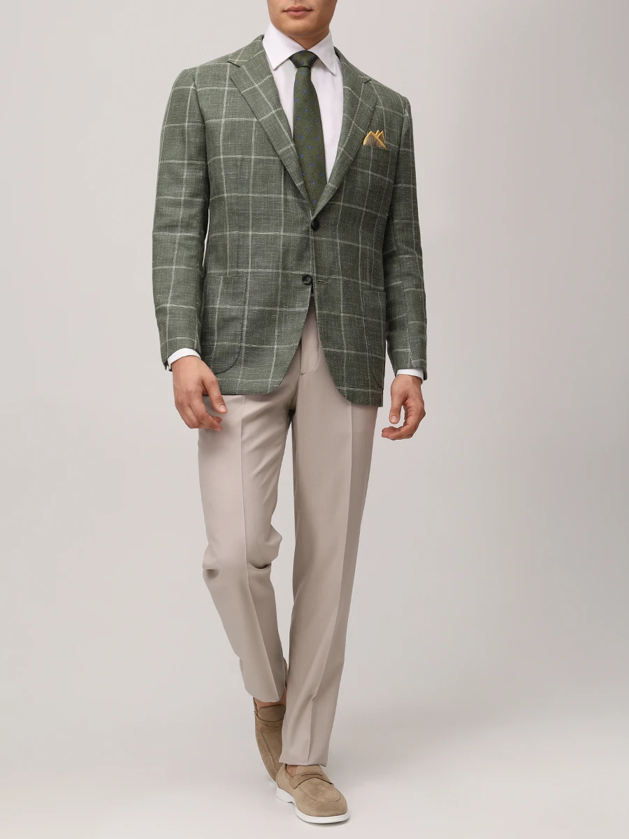Пиджак в клетку KITON UG81K0607E42001 Клетка  Фото 2