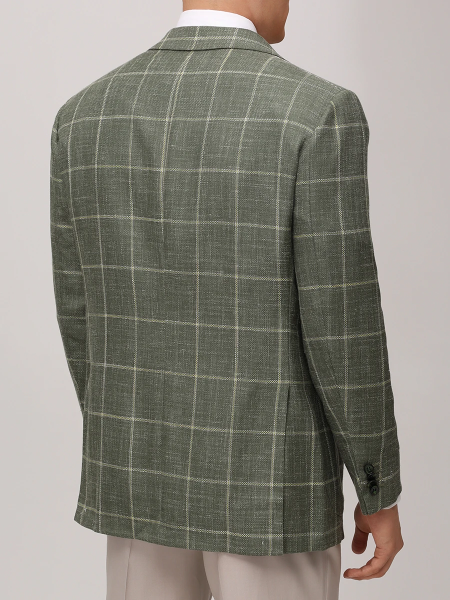 Пиджак в клетку KITON UG81K0607E42001 Клетка  Фото 3