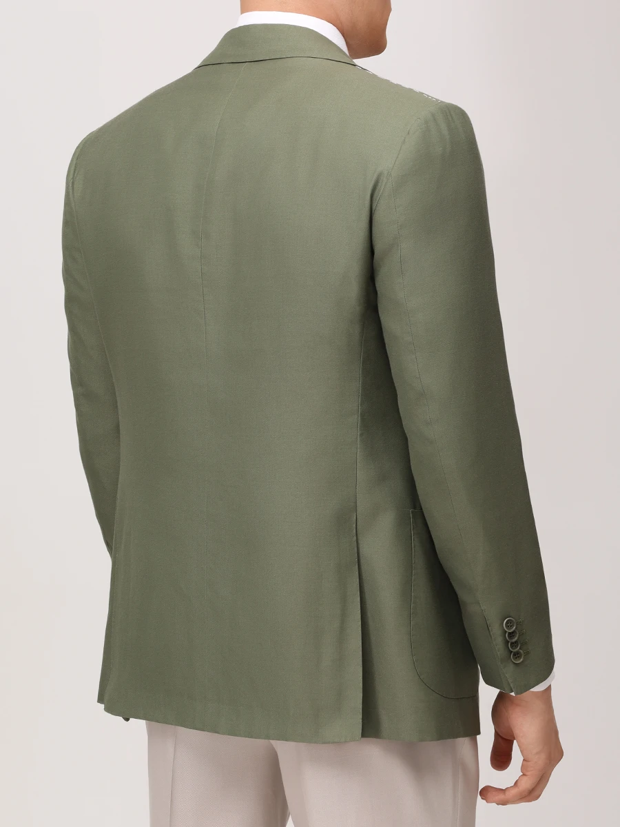 Пиджак хлопковый KITON UG81H0927107000 Зеленый  Фото 3