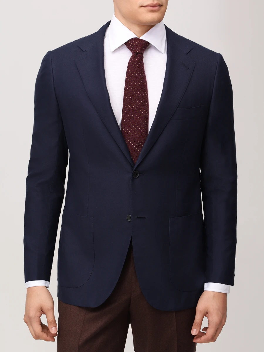 Пиджак хлопковый KITON UG81H0927112000 Синий  Фото 4