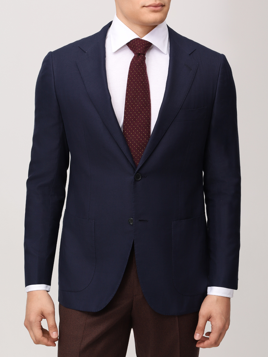 Пиджак хлопковый KITON UG81H0927112001 Синий  Фото 4