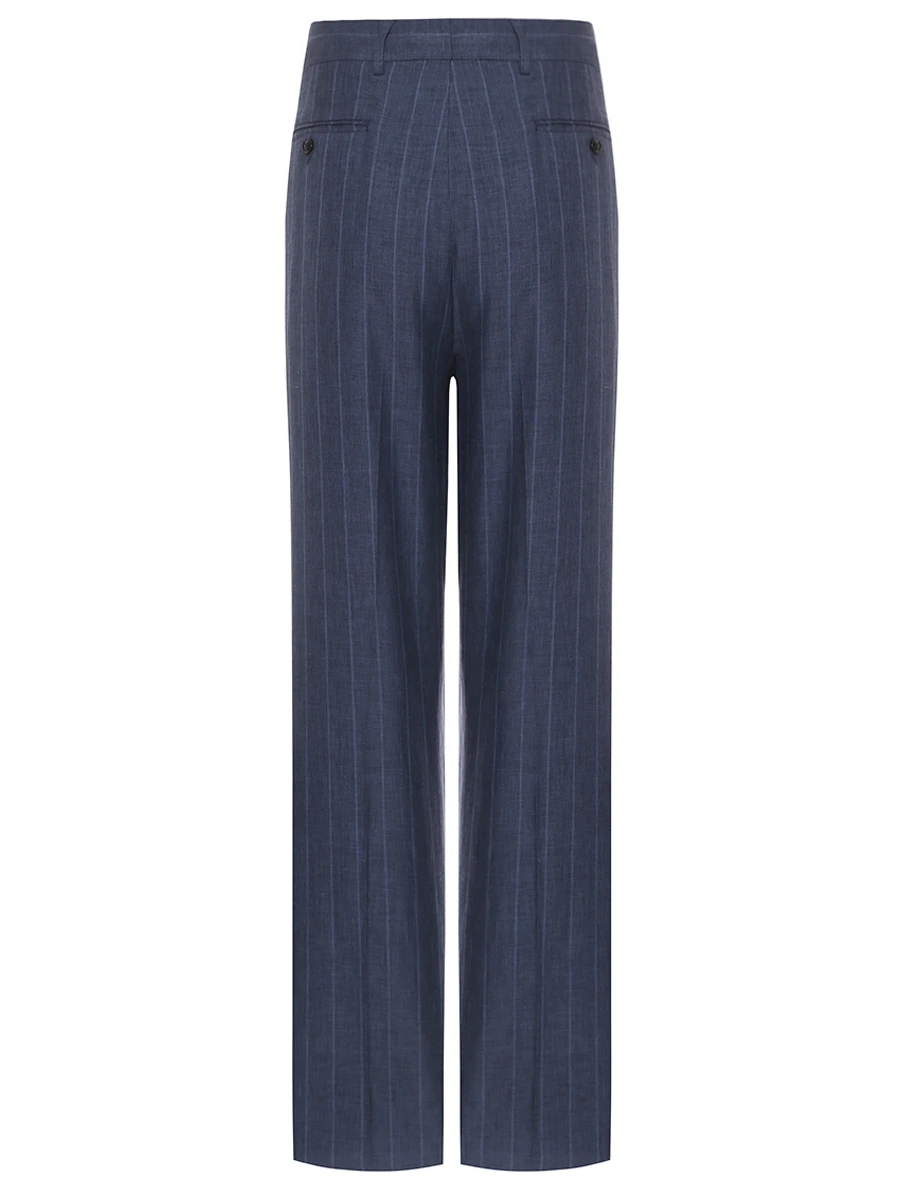 Костюм из шерсти и льна BRETT JOHNSON SS25B22/SS25P25ZE4933TNAVP Полоска  Фото 6