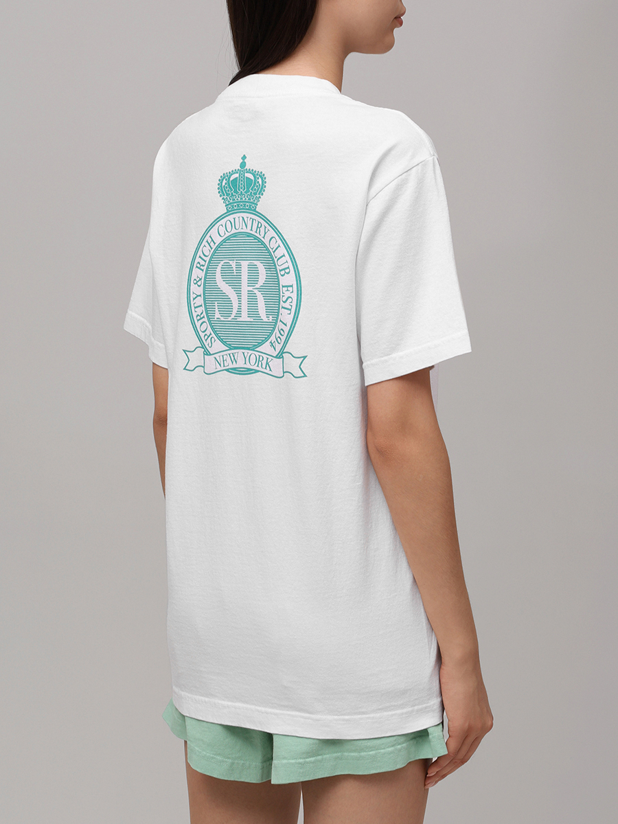 Футболка хлопковая SPORTY & RICH TO043620219WH01/48 Принт  Фото 3