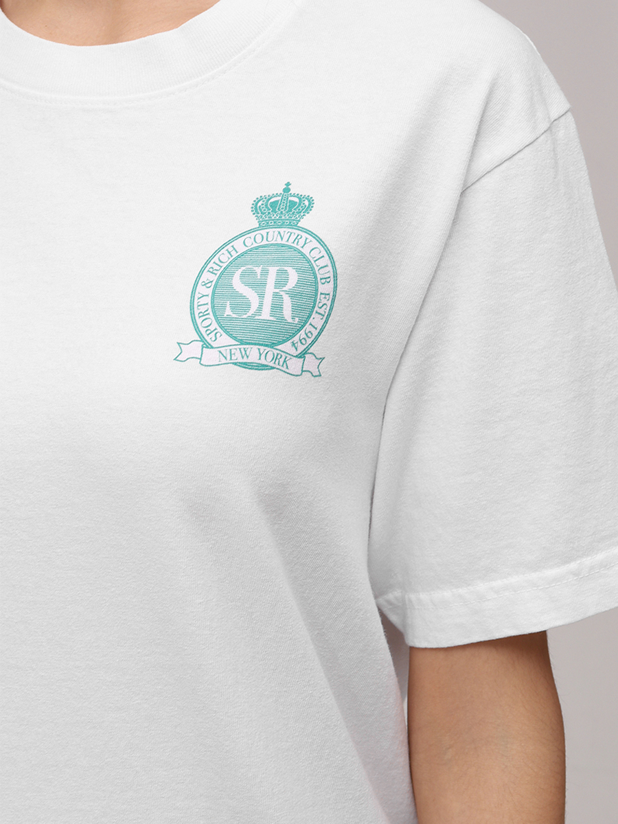 Футболка хлопковая SPORTY & RICH TO043620219WH01/48 Принт  Фото 5
