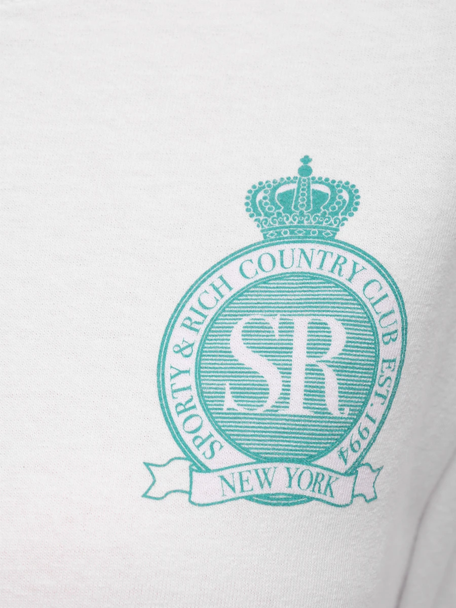 Футболка хлопковая SPORTY & RICH TO043620219WH01/48 Принт  Фото 6