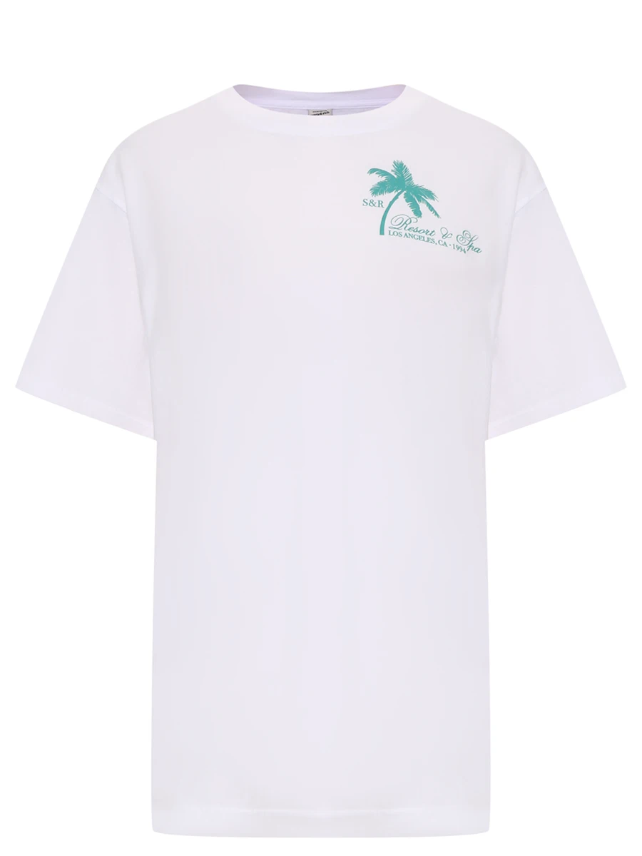 Футболка хлопковая SPORTY & RICH TO043620253WH01/48 Принт 
