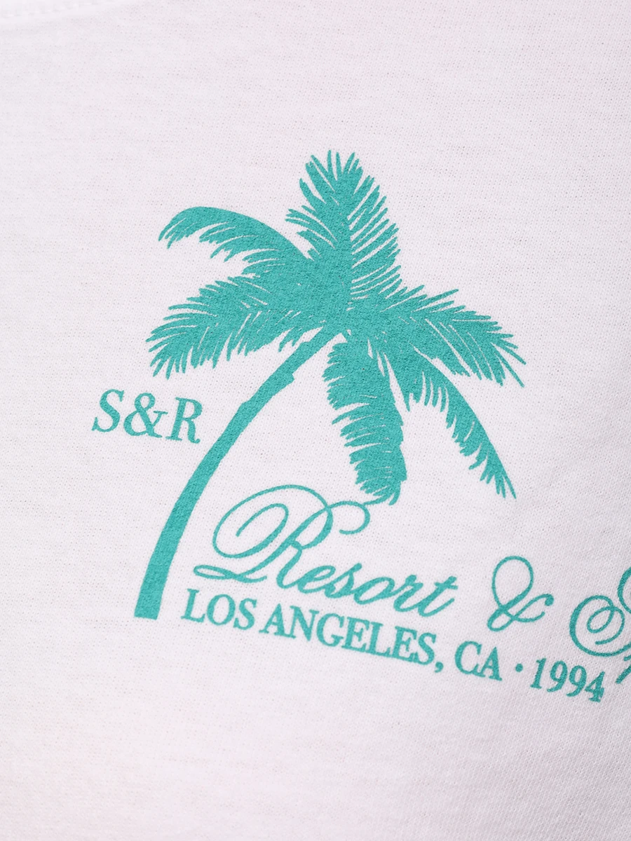 Футболка хлопковая SPORTY & RICH TO043620253WH01/48 Принт  Фото 5