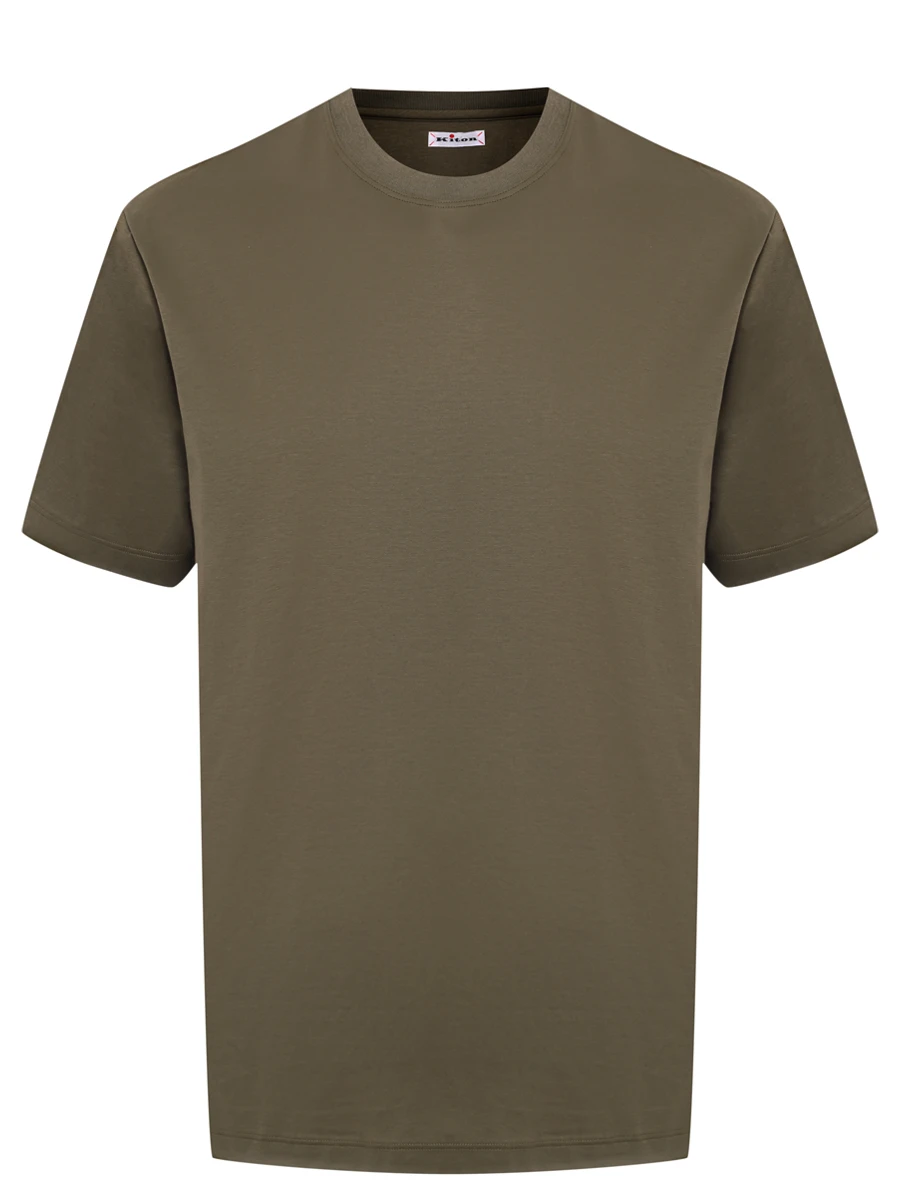 Футболка хлопковая KITON UMC023H0920008000 Хаки 