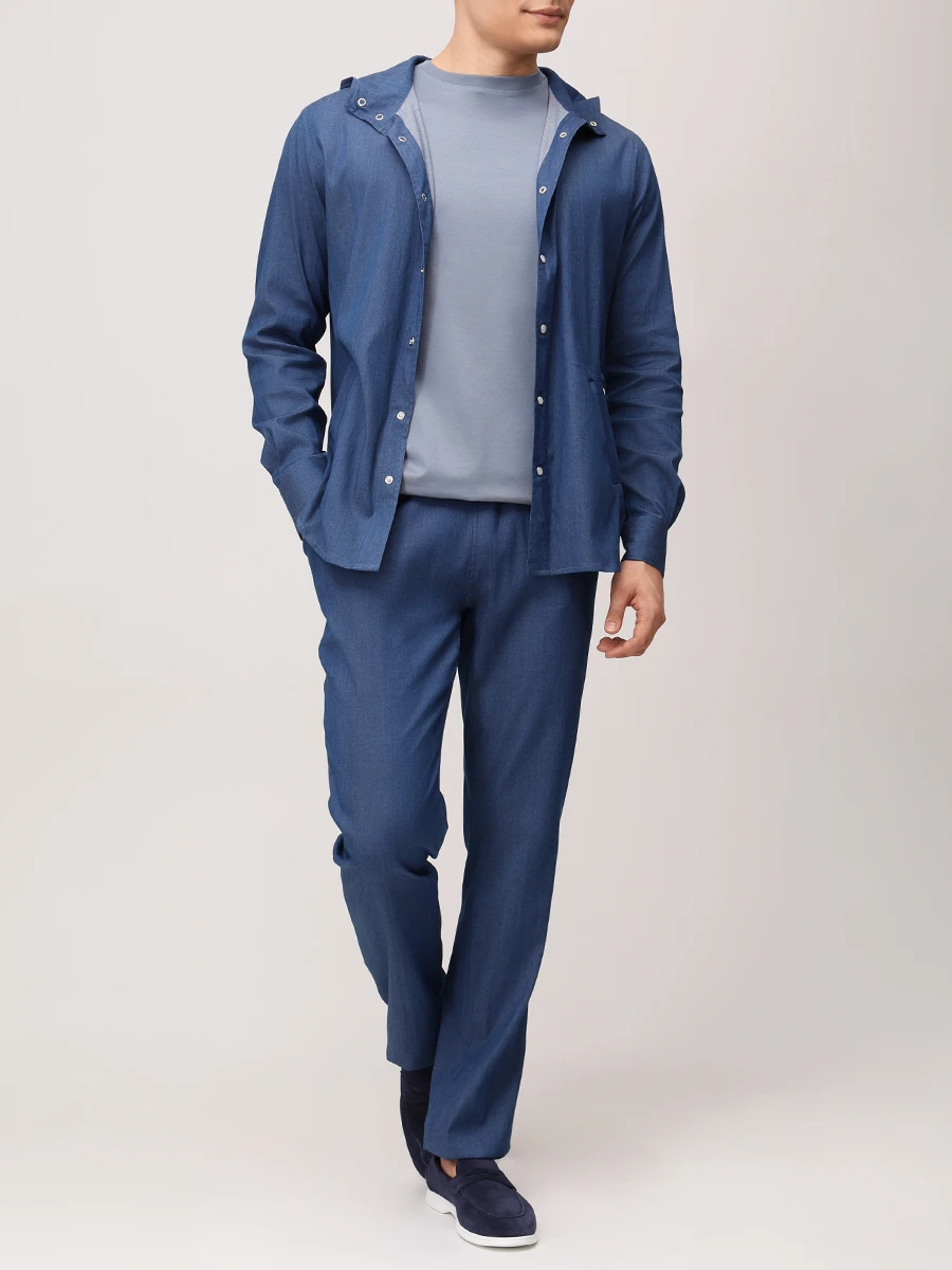 Футболка хлопковая KITON UMC023H0920004002 Голубой  Фото 2