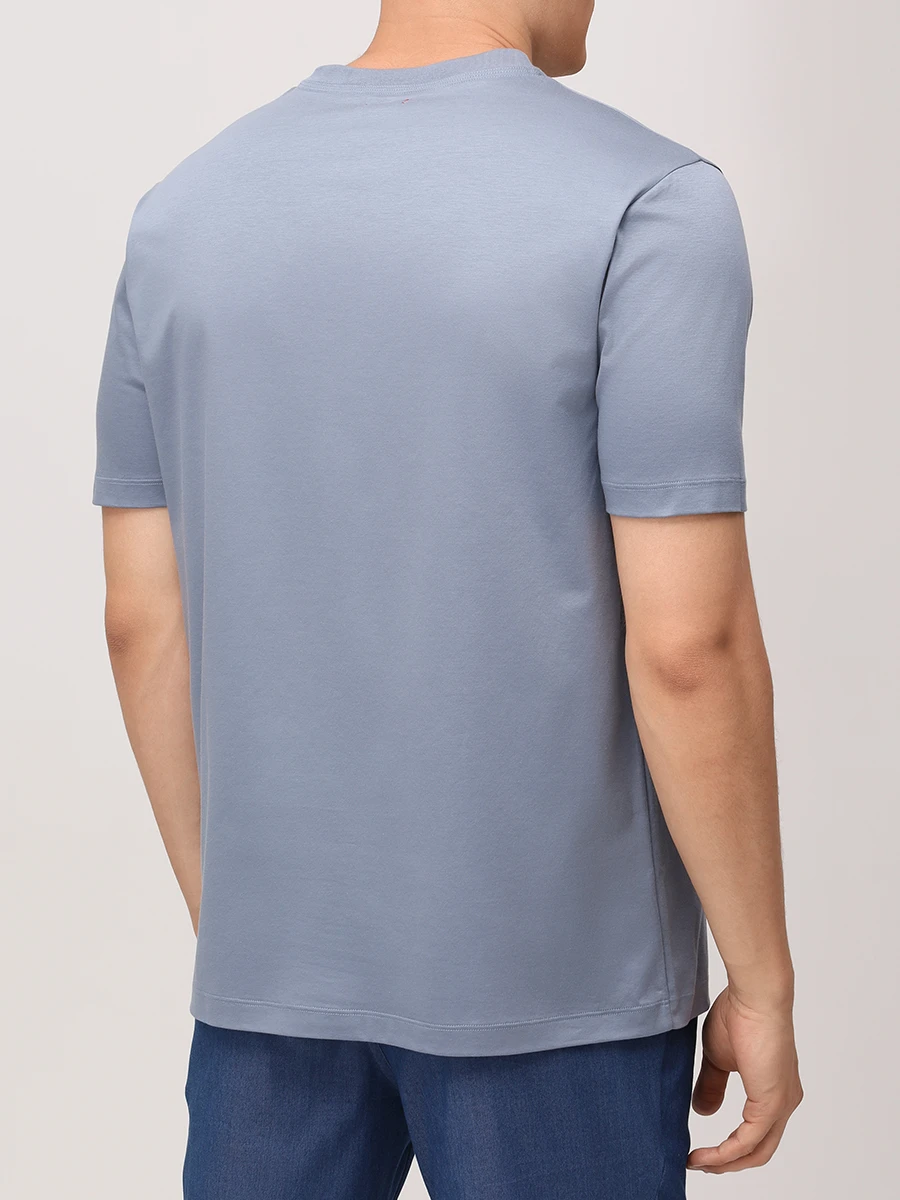 Футболка хлопковая KITON UMC023H0920004002 Голубой  Фото 3