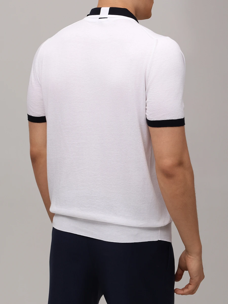Поло хлопковое KITON UMK0571V110A004 Синий  Фото 3