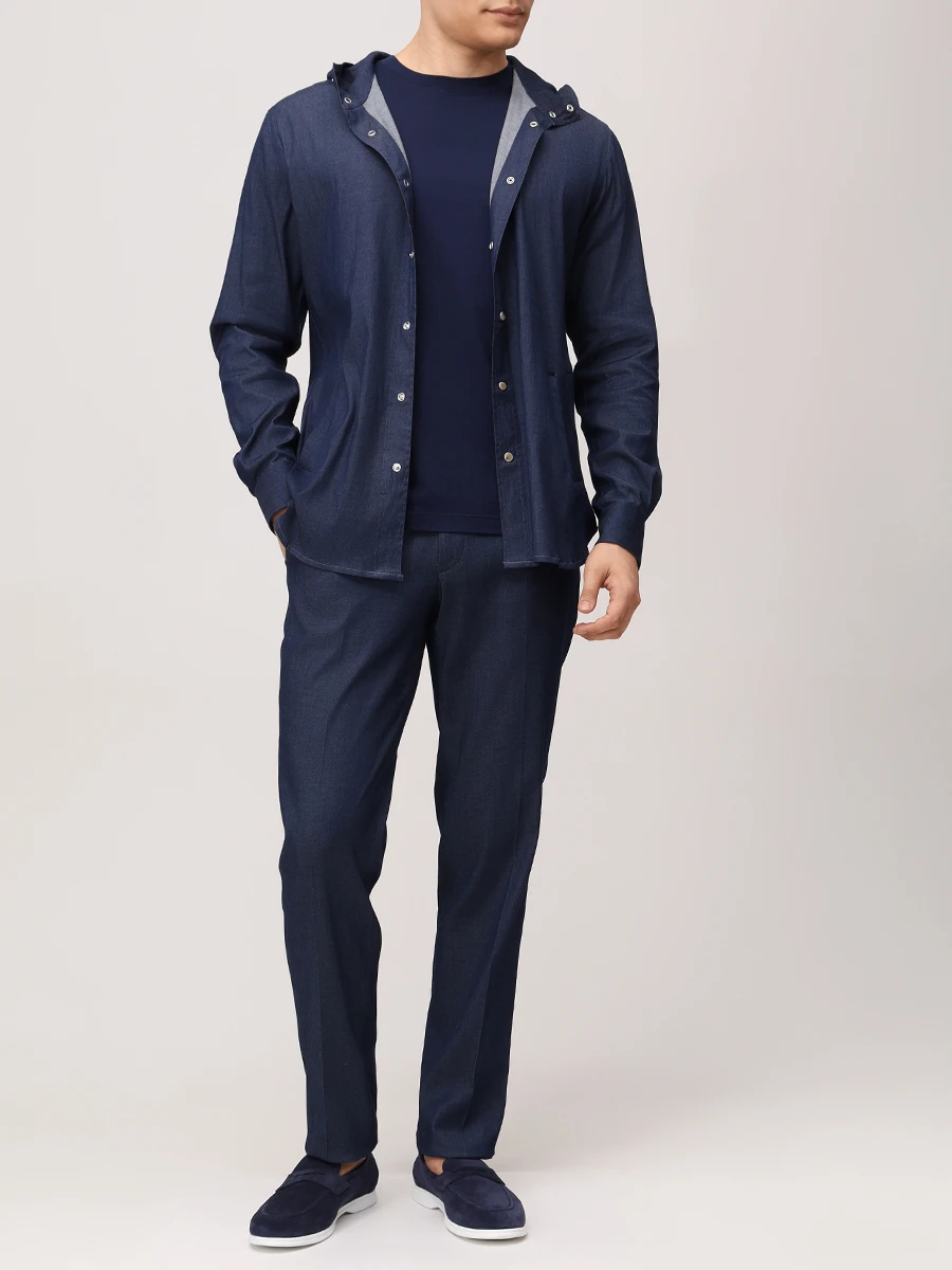 Футболка хлопковая KITON UMK0717769S000 Синий  Фото 2