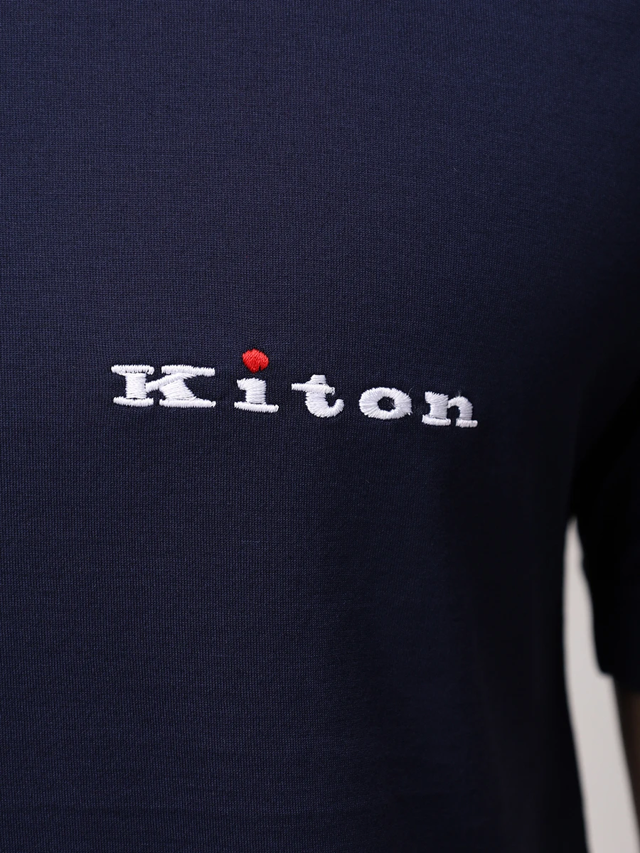 Футболка хлопковая KITON UMK0717769S000 Синий  Фото 6
