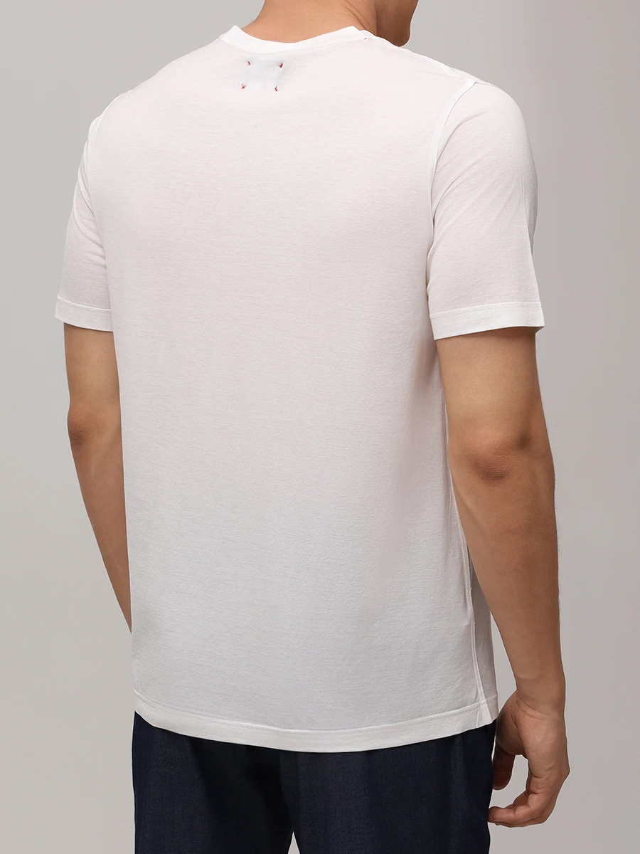 Футболка хлопковая KITON UMK0717HE30002 Белый  Фото 3